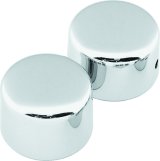 Bikers Choice 72-99 FLH/FLT / Softail / Wide Glide / 88-94 FXR Chrome Front Axle Cap Set thumbnail 1