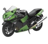 New Ray Toys Kawasaki ZX-14 Street Bike (Green) Scale/ - 1:12 thumbnail 1