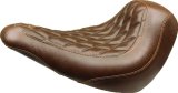 Mustang 18-21 Harley Low Rider, Sport Glide Wide Tripper Solo Seat Diamond Stitch - Brown thumbnail 1