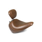 Mustang 18-21 Harley Fat Boy Wide Tripper Solo Seat w/ Driver Backrest - Brown thumbnail 2
