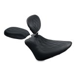 Mustang 11-13 Harley Blackline,12-17 Slim/Slim S Wide Touring Solo Seat w/DBR Diamond - Black thumbnail 2