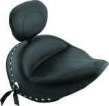 Mustang 06-15 Yamaha Roadliner, Stratoliner Wide Touring Solo Seat w/Driver Backrest Studs - Black thumbnail 1