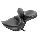 Mustang 06-15 Yamaha Roadliner, Stratoliner Wide Touring Solo Seat w/Driver Backrest Studs - Black thumbnail 2
