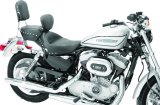 Mustang 04-21 Harley Sportster 3.3 Wide Stud Touring Solo Seat w/Driver Backrest - Black thumbnail 3