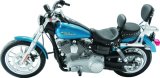 Mustang 06-17 Harley Dyna Wide Touring Solo Seat w/Driver Backrest w/Studs - Black thumbnail 2
