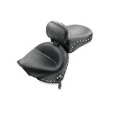 Mustang 00-11 Yamaha V-Star 1100 Classic,02-11 V-Star 1100 Silverado Touring 2PC Seat w/Studs- Black thumbnail 1