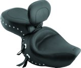 Mustang 00-08 Honda VT1100 Sabre,97-08 Spirit,87-97 Shadow Wide Touring 1PC Seat w/Studs - Black thumbnail 1