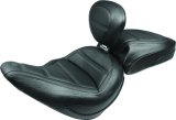 Mustang 18-21 Harley Softail Slim Standard Touring Solo Seat w/Driver Backrest - Black thumbnail 2