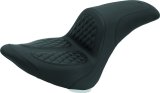 Mustang 06-17 Harley Softail Wide Tire (200mm) Fastback 1PC Seat w/Diamond Stitch - Black thumbnail 1