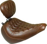 Mustang 08-21 Harley Electra Glide Std, Rd Glide, Rd King, Str Glide Tripper Solo Seat - Black thumbnail 1