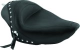 Mustang 04-21 Harley Sportster 3.3 GAL Standard Touring Solo Seat w/Studs - Black thumbnail 1