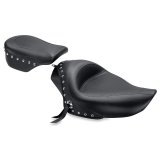 Mustang 04-21 Harley Sportster 3.3 GAL Standard Touring Solo Seat w/Studs - Black thumbnail 2