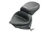 Mustang 00-11 Yamaha V-Star 1100 Classic,02-11 V-Star 1100 Silverado 2PC Seat w/Studs - Black thumbnail 1