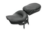 Mustang 96-04 Kawasaki Vulcan 1500 Classic,99-01 Nomad Std Touring 2PC Seat w/Studs - Black thumbnail 1