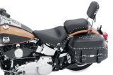 Mustang 00-15 Harley Softail Standard Rear Tire Touring Solo Seat w/Studs - Black thumbnail 1