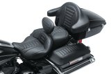 Mustang 08-21 Harley Electra Glide Std, Rd Glide ,Rd King, Str Glide Driver Backrest Deluxe - Black thumbnail 1
