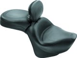 Mustang 06-21 Kawasaki Vulcan 900 Classic, Custom Touring 1PC Seat w/Driver Backrest - Black thumbnail 1