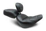 Mustang 18-21 Harley Street Bob Standard Touring Recessed Pass Seat - Black thumbnail 1