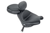 Mustang 04-09 Honda VTX1300C Wide Touring 2PC Seat w/Driver Backrest Studs - Black thumbnail 2