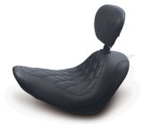 Mustang 06-17 Harley Softail Wide Tire(200mm)Wide Tripper Solo Seat w/DBR Diamond Stitch - Black thumbnail 1