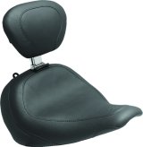 Mustang 18-21 Harley Fat Boy Wide Tripper Solo Seat w/Driver Backrest - Black thumbnail 2