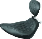 Mustang 00-15 Harley Softail Standard Rear Tire Wide Tripper Solo Seat w/Driver Backrest - Black thumbnail 2