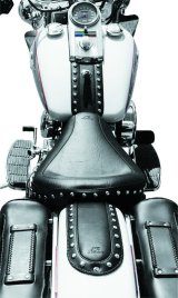 Mustang 00-17 Harley Softail w/Square Dash Tank Bib w/Studs - Black thumbnail 2