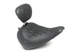 Mustang 23-25 Harley Breakout Wide Tripper Solo with backrest Black thumbnail 1