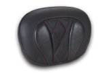 Mustang Deluxe Diamond Touring Sissy Bar Pad Black w/Dark Cherry Thread thumbnail 1
