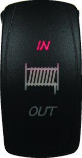 DragonFire Racing Lighted Switch Winch In/Out Red thumbnail 1