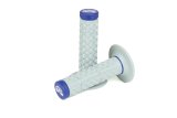 Renthal Soft/Firm MX Dual Compound Grips Tapered 1/2 Waffle - Gray/Blue thumbnail 2