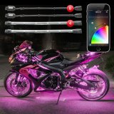 XK Glow Strip Million Color XKCHROME Smartphone App ATV/Motorcycle LED Light Kit 8xPod + 4x10In thumbnail 1