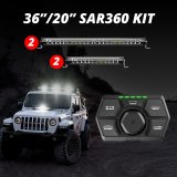 XK Glow SAR360 Light Bar Kit Emergency Search and Rescue Light System (2)36In (2)20In thumbnail 1