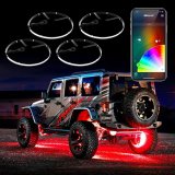 XK Glow Wheel Ring Light Kit XKchrome App controlled w/ Turn Signal Function 4pc 15In thumbnail 2