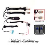 XK Glow 2 Button Switch Panel + 2 Output Wire for Fog Strobe Combo thumbnail 1