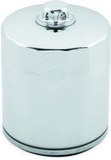 Twin Power Twin Cam and M8 Chrome Oil Filter With Nut Replaces H-D 63798-99 with Backflow Valve thumbnail 1