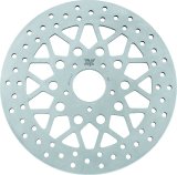 Twin Power 08-13 FLH FLT 08-16 FLHR 06-17 Dyna Front 11.8 Solid Rotor Mesh Stainless thumbnail 1