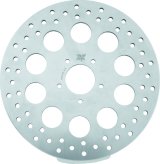 Twin Power 08-13 FLH FLT 08-16 FLHR 06-17 Dyna Front 11.8in Rotor Solid With Holes Stainless thumbnail 1