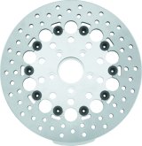 Twin Power 84-17 Big Twin Exc 08-17 FLH FLT Rear 11.5 Floating Rotor Silver Holes thumbnail 1