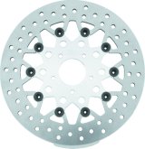Twin Power 08-13 FLH FLT 08-16 FLHR 06-17 Dyna Front 11.8 Floating Mesh Rotor Silver thumbnail 1