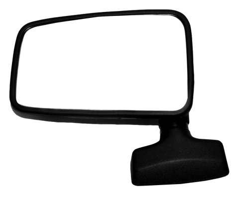 Crown Automotive Side View Mirrors for 1987-1990 CHEROKEE, COMANCHE, 1987-1995 WRANGLER - 55024249 Mirror, Replacement, Driver Side, Manual, Flat, Black Housing, Jeep, Each