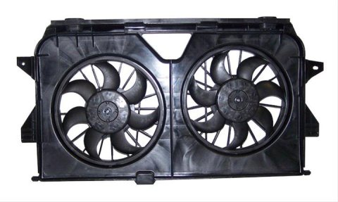 Crown Automotive Electric Fans for 2005-2007 CARAVAN, GRAND TOWN & COUNTRY - 4677695AA Fan, Electric, Dual, Black Plastic Blades, Black Plastic Shroud, Chrysler, Dodge, Each
