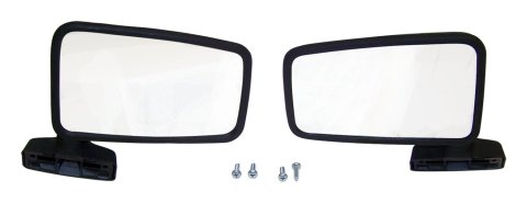 Crown Automotive Side View Mirrors for 1987-1990 CHEROKEE, 1986-1992 COMANCHE, 1987-1993 WRANGLER - 55027207K Mirror, Replacement, Manual, Plastic, Black, Jeep, Kit