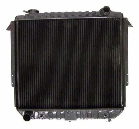 Crown Automotive Radiators for 1984-1997 CHEROKEE, 1986-1992 COMANCHE, 1984-1987 WAGONEER - 53000521 Radiator, Crossflow, Copper/Steel, Black, Jeep, 2.5L, 2.8L, Each