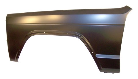 Crown Automotive Fenders for 1984-1996 CHEROKEE - 55235227 Fender, Front Outer, Driver Side, Steel, Black EDP Coated, Jeep, Each