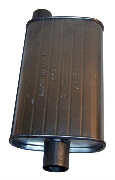 Crown Automotive Steel 2.25 Inch Muffler 4427757 Muffler, Oval, Steel, Aluminized, 25.00 in. Overall Length, Chrysler, Dodge, Each