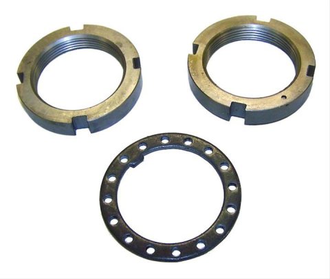 Crown Automotive Spindle Nuts 4004816K Nuts, Lockwasher, Manual, Front, Dana 44, Jeep, Kit