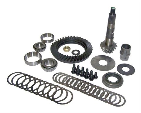 Crown Automotive Ring and Pinion Gear Installation Kit Combos 4741015 Dana 30 3.73 Gears Gears, 3.73:1 Ratio, 26-spline, Standard Rotation, Kit, Front, 30, Jeep,