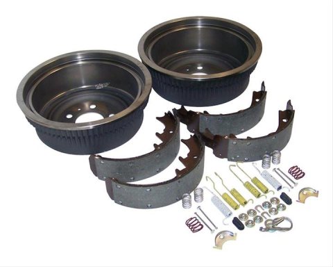 Crown Automotive Drum Brake Kits for 1986-1993 CHEROKEE, 1986-1992 COMANCHE, 1987-1995 WRANGLER - 52001915K Drums, Rear, 10.00 in. Diameter, Organic Shoes, Jeep, Kit