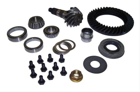 Crown Automotive Ring and Pinion Gear Installation Kit Combos 5073246AA Dana 30 3.73 Gears Gears, 3.73:1 Ratio, 26-spline, Standard Rotation, Kit, Rear, 30, Jeep,